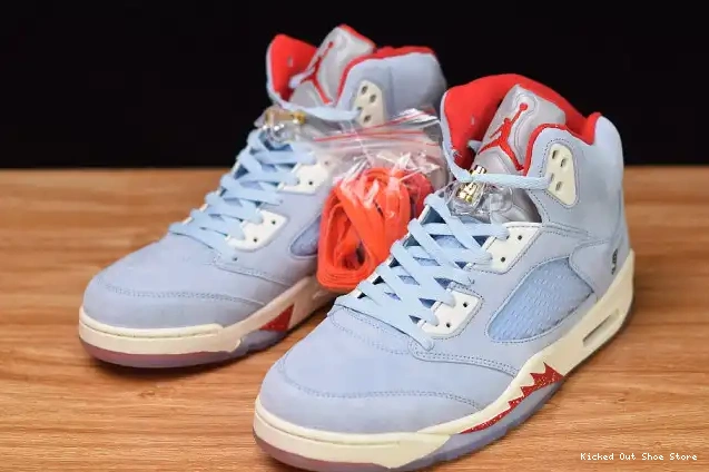 Kicked Out Shoe Store Air 5 CI1899-400 JSP Ice Jordan x Blue Trophy Room 0509